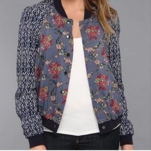 Free People floral bomber jacket